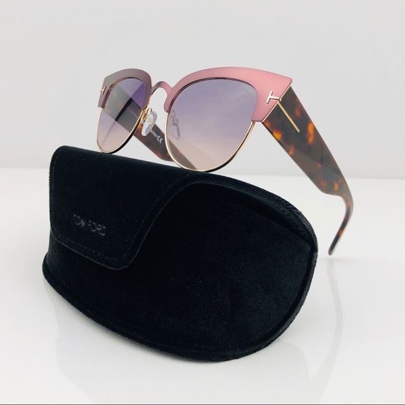 New TOM FORD Alexandra Plum Cat Eye Sunglasses - Picture 3 of 16